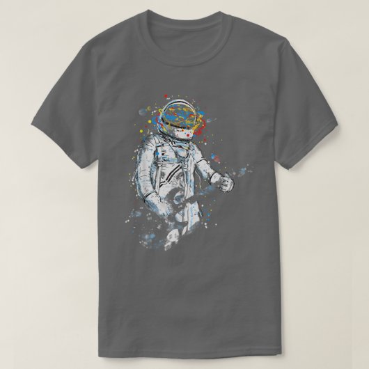 Funny Astronaut Playing Bass Guitar At Space Astro T-Shirt (Design vorne)