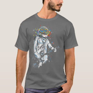 Funny Astronaut Playing Bass Guitar At Space Astro T-Shirt