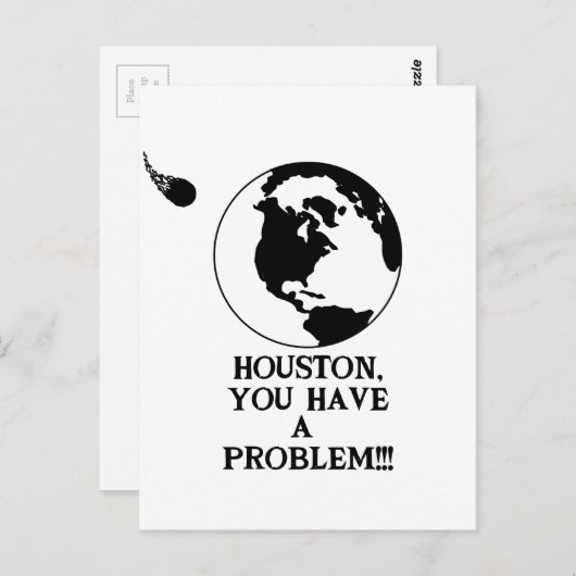 Funny Astronaut Postkarte (Vorne/Hinten)