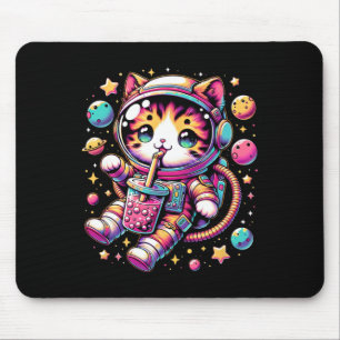 Funny Astronaut Space Kawaii Boba Tea Kata Mousepad