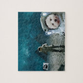 Funny Astronaut Space Maltese Dog Jigsaw Puzzle (Vertikal)