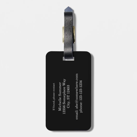 Funny Astronaut Space Rocket Name Schwarzes Gepäck Gepäckanhänger (Rückseite vertikal)