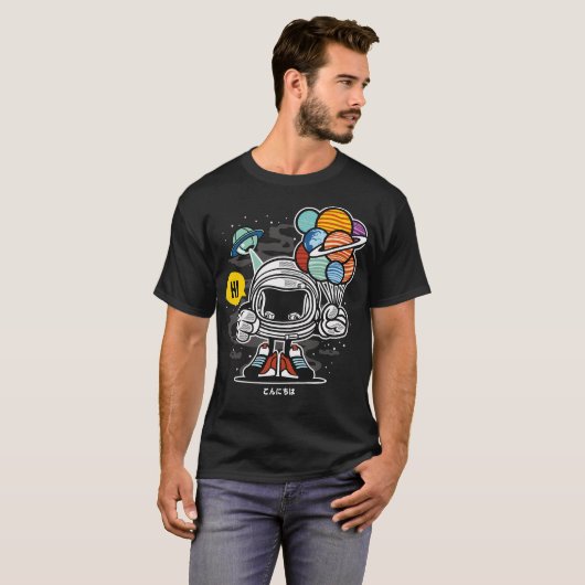 Funny Astronaut T-Shirt (Vorne ganz)