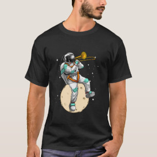 Funny Astronaut Trombone Art of Men Drombon T-Shirt