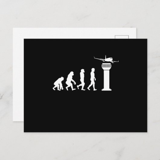 Funny ATC Air Traffic Controller Human Mankind Evo Postkarte (Vorne/Hinten)