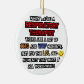 Funny Atemtherapeut ... OMG WTF LOL Keramik Ornament (Rechts)