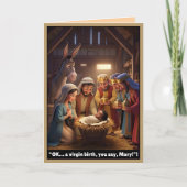 Funny atheist card, virgin birth theme karte (Vorderseite)