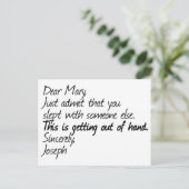 Funny Atheist Design Postkarte (Stehend Vorderseite)