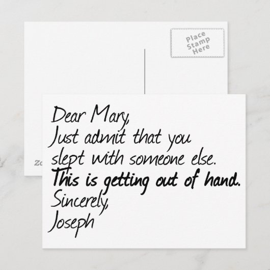 Funny Atheist Design Postkarte (Vorne/Hinten)