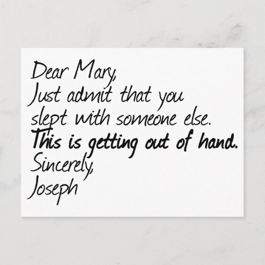 Funny Atheist Design Postkarte (Vorderseite)