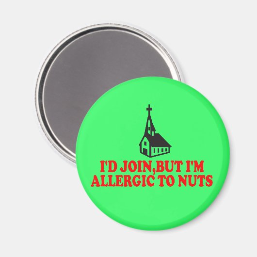 Funny Atheist Magnet (Vorderseite/Rückseite)