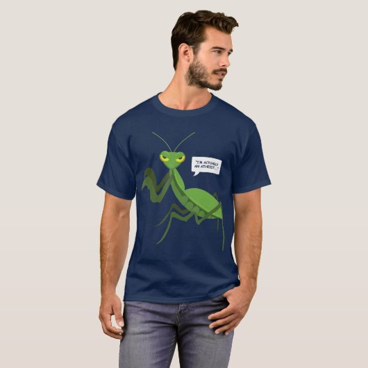 Funny Atheist Praying Mantis Bug Religion T-Shirt (Vorne ganz)