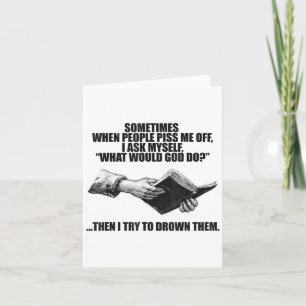 Funny Atheist Shirt Shirt Atheist Anti-Religion un Karte