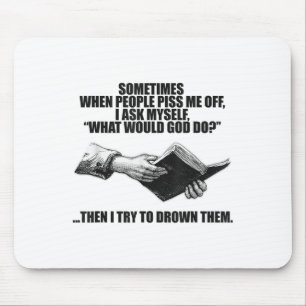 Funny Atheist Shirt Shirt Atheist Anti-Religion un Mousepad