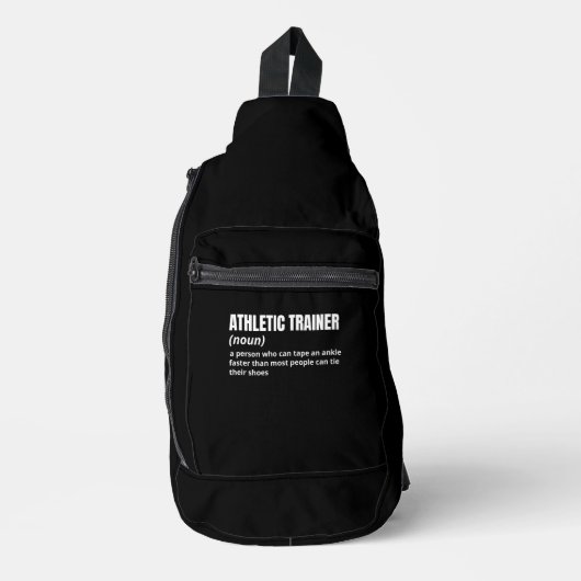 Funny Athletic Trainer Definition Crossbody Bag (Vorderseite)