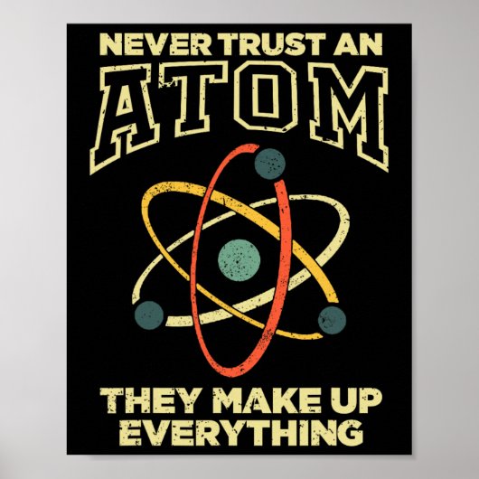 Funny Atom Art Men Women Stem Molecule Chemistry T Poster (Vorne)