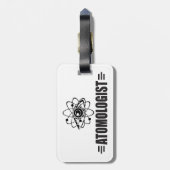 Funny Atom Gepäckanhänger (Rückseite vertikal)