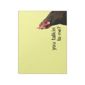 Funny Attitude Chicken Notizblock (Rotiert)