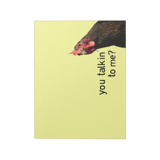 Funny Attitude Chicken Notizblock (Rotiert)