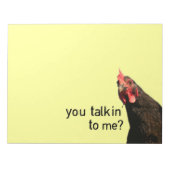 Funny Attitude Chicken Notizblock (Vorderseite)
