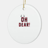 Funny Attitude Oh Dear Plaid Deer Creative Design Keramik Ornament (Links)