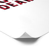 Funny Attitude Oh Dear Plaid Deer Creative Design Poster (Ecke)