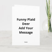 Funny Attitude Oh Dear Plaid DFolded Greeting Card Karte (Rückseite)