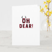 Funny Attitude Oh Dear Plaid DFolded Greeting Card Karte (Gelbe Blume)