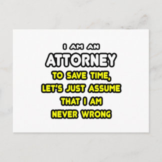 Funny Attorney T - Shirt und Geschenke Postkarte