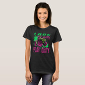 Funny ATV Quad Girl Riding 4 Wheeler Look Hübsch P T-Shirt (Vorne ganz)