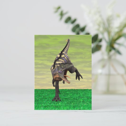 Funny Aucasaurus Dinosaur - Perfekt für Dino Lover Postkarte (Stehend Vorderseite)