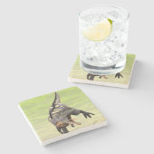 Funny Aucasaurus Dinosaur - Perfekt für Dino Lover Steinuntersetzer (Seitenansicht)