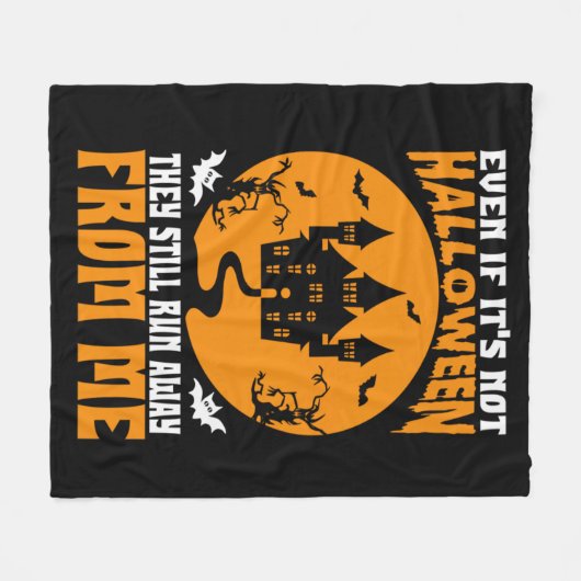 Funny auch wenn es kein Halloween-Fleece-Blanket i Fleecedecke (Vorderseite (Horizontal))