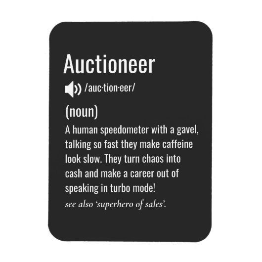 Funny Auctioneer Wertschätzung Magnet (Vertikal)