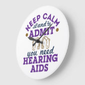 Funny Audiology Behalte ruhigen Eingeständnis, das Große Wanduhr (Winkel)