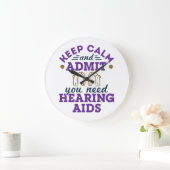Funny Audiology Behalte ruhigen Eingeständnis, das Große Wanduhr (Zuhause)