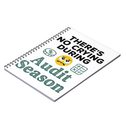 Funny Auditor: Kein Weinen während der Prüfungssai Notizblock (Linke Seite)