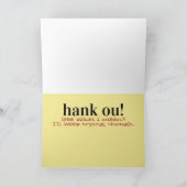 Funny/aufrichtig Danke (Innenseite)