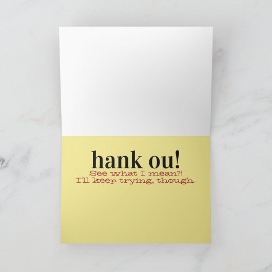 Funny/aufrichtig Danke (Innenseite)