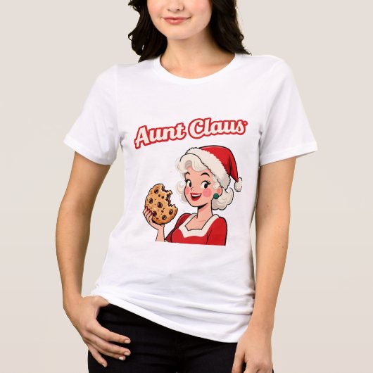 Funny Aunt Claus Christmas Shirt – Official Cookie (Vorderseite)