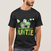 Funny Auntie Birthday Boy Tractor Farm Truck Match T-Shirt (Vorderseite)