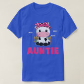 Funny Auntie Cow Cute Cow Farmer Birthday Matching T-Shirt (Design vorne)