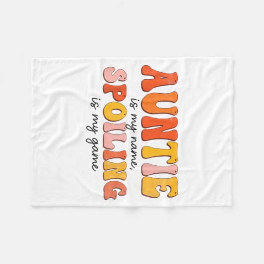 Funny Auntie Is My Name Siling Is My Game Design F Fleecedecke (Vorderseite (Horizontal))