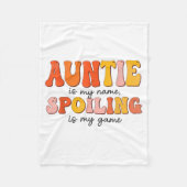 Funny Auntie Is My Name Siling Is My Game Design F Fleecedecke (Vorderseite)