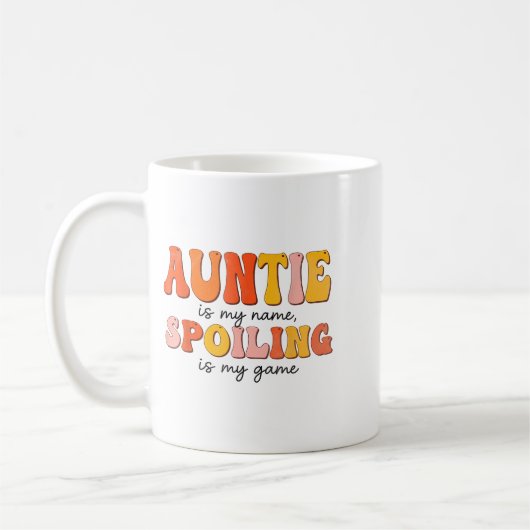 Funny Auntie Is My Name Siling Is My Game Design F Kaffeetasse (Links)