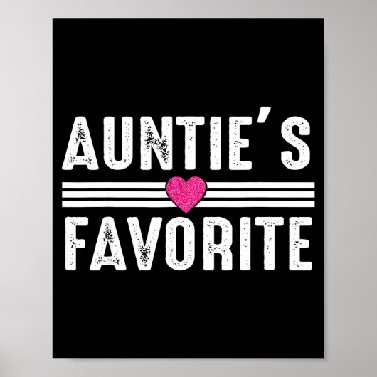 Funny Auntie'ss Favorite Son Daughter I'm Auntie's Poster (Vorne)