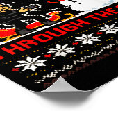 Funny Aura Grinding Christmas Meme Winter Gamer Poster (Ecke)