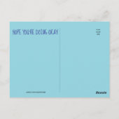 Funny aussehende Toilette Fragend, wie geht es? Postkarte (Rückseite)