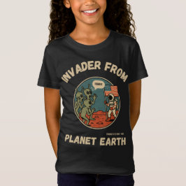 Funny Außerirdischen und Astronaut im Weltraum T-Shirt