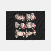 Funny Aussie Animals Christmas Santa Australian An Fleecedecke (Vorderseite (Horizontal))